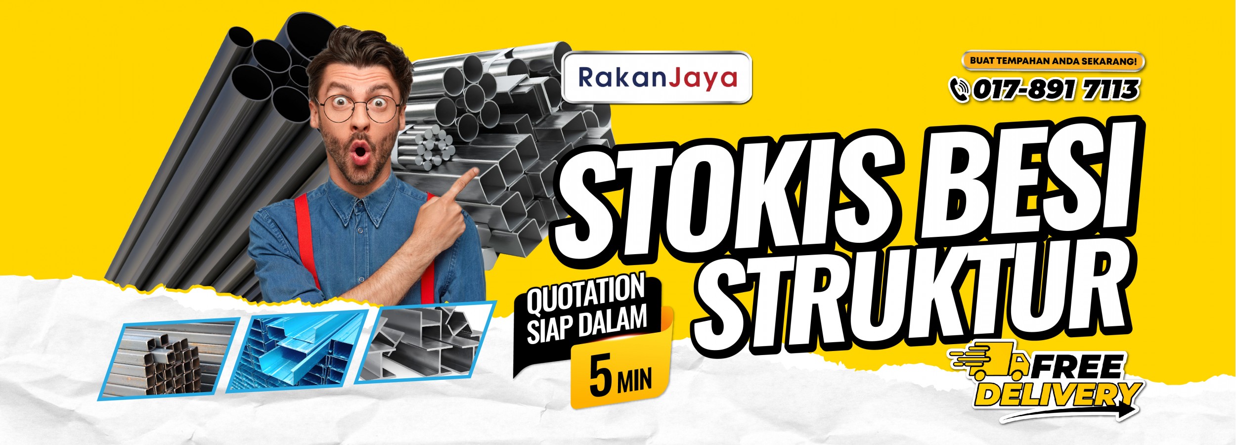 Stokis Besi Struktur Rakan Jaya Hardware is a company that specialize in selling product used by oil and gas company. The Company was set up at Bukit Kuang, Kemaman, Terengganu. 